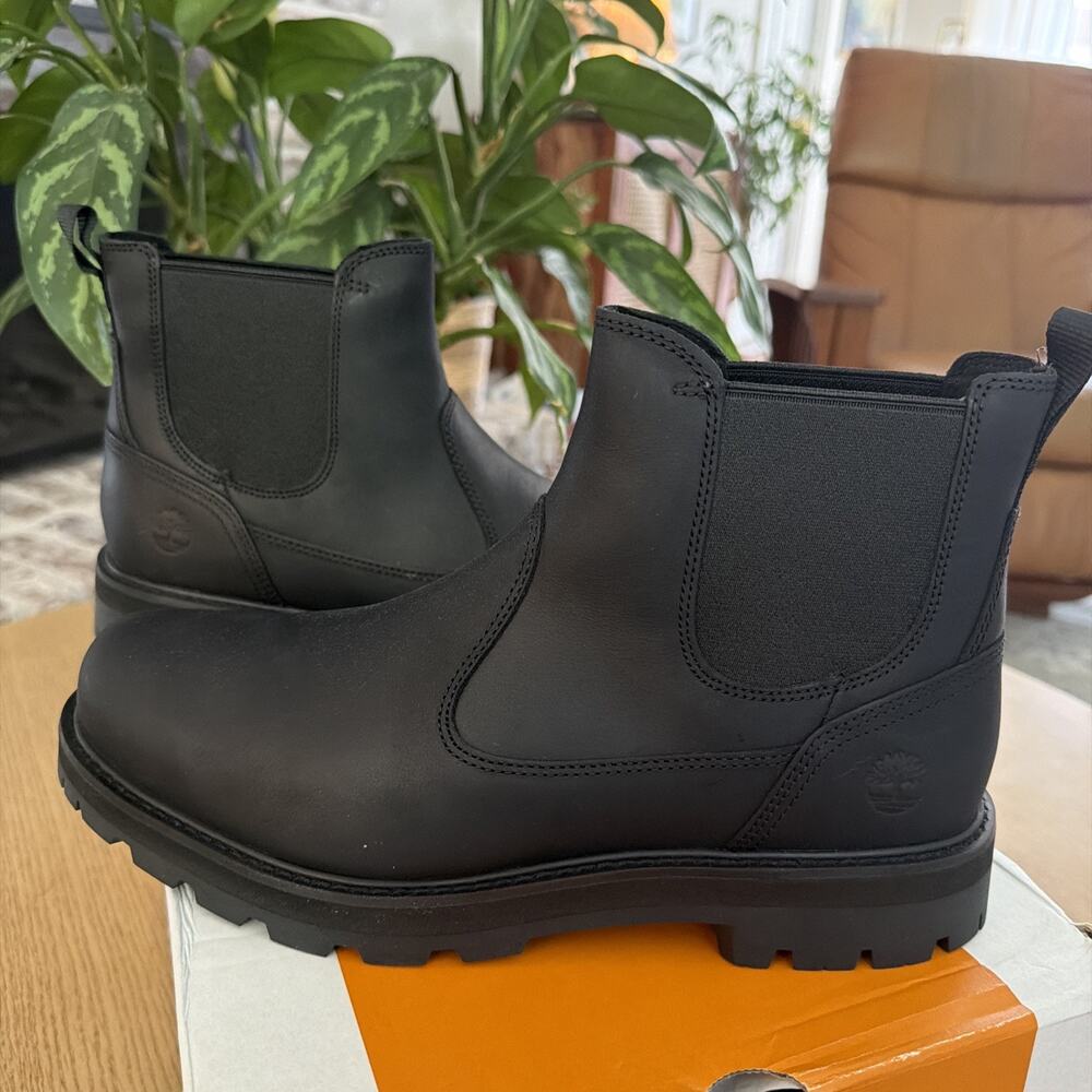 Timberland Britton Road Mid Chelsea Boots Mens 9 Black TB0A6A4WW02